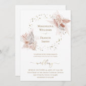 Hochzeitseinladung für Boho-Blume Einladung (Vorne/Hinten)