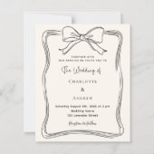 Hochzeitseinladung für Bugs aus Creme (Vorderseite)