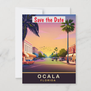 Hochzeitseinladung für die historische Stadt Ocala Save The Date