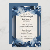 Hochzeitseinladung für dramatische Ozeanwellen Einladung (Vorne/Hinten)