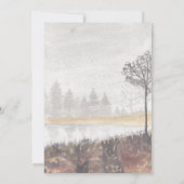 Hochzeitseinladung für Fluss und Bäume Einladung (Rückseite)