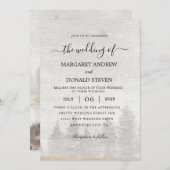 Hochzeitseinladung für Fluss und Bäume Einladung (Vorne/Hinten)