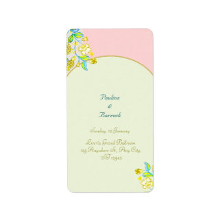 Hochzeitseinladung für Granatapfel Adressaufkleber