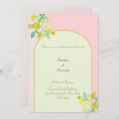 Hochzeitseinladung für Granatapfel Feiertagskarte (Vorne/Hinten)