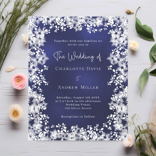 Hochzeitseinladung für Hochzeitsfeiern in Navy-Sch