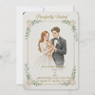 Hochzeitseinladung für Katzenliebhaber Einladung