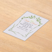 Hochzeitseinladung für Leinwand Acryleinladungen (Ablage )