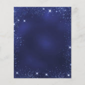 Hochzeitseinladung für Marineblau-Glitzer Flyer (Hinten)