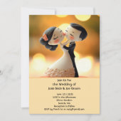 Hochzeitseinladung für niedliche Liebe Einladung (Vorderseite)