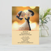 Hochzeitseinladung für niedliche Liebe Einladung (Stehend Vorderseite)