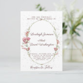 Hochzeitseinladung für Pink-Popper Einladung (Stehend Vorderseite)