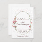 Hochzeitseinladung für Pink-Popper Einladung (Vorne/Hinten)