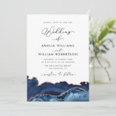 Hochzeitseinladung für Schiffe und Rose Einladung (Stehend Vorderseite)