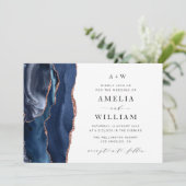 Hochzeitseinladung für Schiffe und Rose Einladung (Stehend Vorderseite)