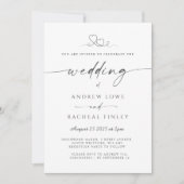 Hochzeitseinladung für Schriftart mit elegantem Dr Einladung (Vorderseite)