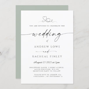 Hochzeitseinladung für Schriftart mit elegantem Dr Einladung