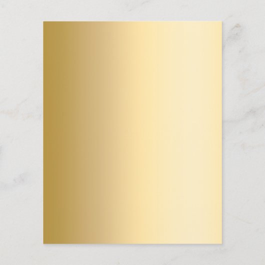 Hochzeitseinladung für weißes Gold Flyer (Hinten)