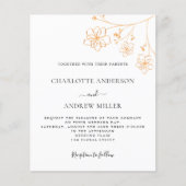 Hochzeitseinladung für weißes Gold Flyer (Vorne)