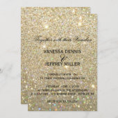 Hochzeitseinladung - Gold Glit Fab und zwei Einladung (Vorne/Hinten)