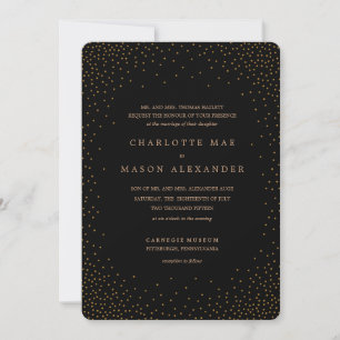 Hochzeitseinladung GOLD KONFETTI Einladung