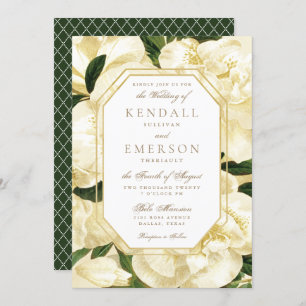 Hochzeitseinladung *Goldene Blüten* Einladung