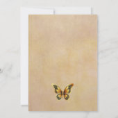 Hochzeitseinladung goldene Schmetterlinge Einladung (Rückseite)