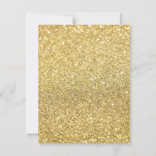 Hochzeitseinladung - Goldener Glam Einladung (Rückseite)