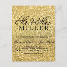 Hochzeitseinladung - Goldener Glam Einladung