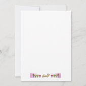 Hochzeitseinladung Goldsatin-Plumeria Einladung (Rückseite)