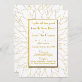 Hochzeitseinladung, großartige Gatsby, Dahlia geom Einladung (Vorne/Hinten)