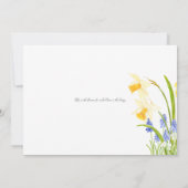 Hochzeitseinladung helle Frühlingshafen Aquarell Einladung (Rückseite)