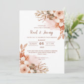 Hochzeitseinladung Herbstorn Einladung (Stehend Vorderseite)