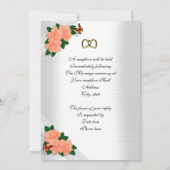 Hochzeitseinladung Hibiskus und Schmetterlinge Einladung (Rückseite)