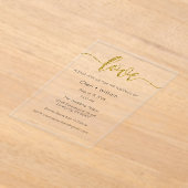 Hochzeitseinladung, Hochzeitspapeterie, Liebe Acryleinladungen (Ablage )