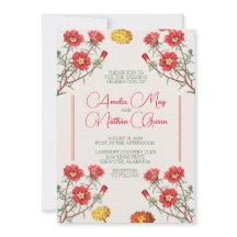 Hochzeitseinladung im Cottagecore-Stil mit Vintage