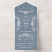 Hochzeitseinladung im eleganten französischen Stil All In One Einladung (Innen Boden)