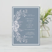 Hochzeitseinladung im eleganten französischen Stil Einladung (Stehend Vorderseite)