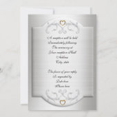 Hochzeitseinladung im eleganten Satin-Look Einladung (Rückseite)