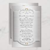 Hochzeitseinladung im eleganten Satin-Look Einladung (Vorne/Hinten)