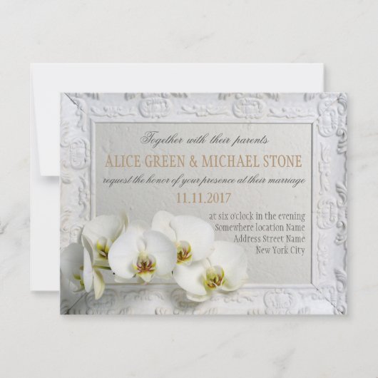 Hochzeitseinladung im eleganten Stil Einladung (Vorderseite)