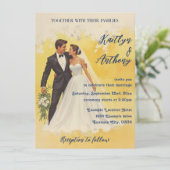 Hochzeitseinladung im Stil der Belle Époque (Stehend Vorderseite)