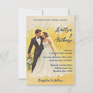Hochzeitseinladung im Stil der Belle Époque