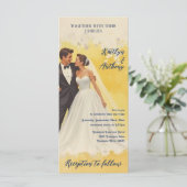 Hochzeitseinladung im Stil der Belle Époque (Stehend Vorderseite)