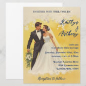 Hochzeitseinladung im Stil der Belle Époque (Vorne/Hinten)