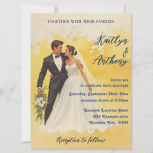 Hochzeitseinladung im Stil der Belle Époque