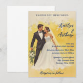 Hochzeitseinladung im Stil der Belle Époque (Vorne/Hinten)