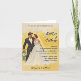 Hochzeitseinladung im Stil der Belle Époque Dankeskarte