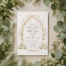 Hochzeitseinladung im Stil einer Vintage-Gartenrom