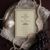 Hochzeitseinladung im Stil eines klassischen Vinta