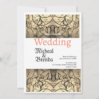 Hochzeitseinladung im Vintage-Rosen-Design Einladung
